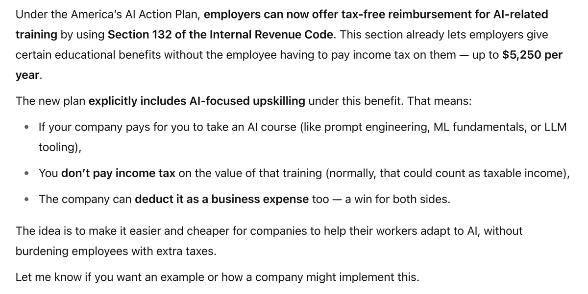 akashsharma503's tweet image. Wild update from AI action plan today: @vellum_ai is now a tax-deductible expense for companies looking to upskill their employees. Fascinating development!