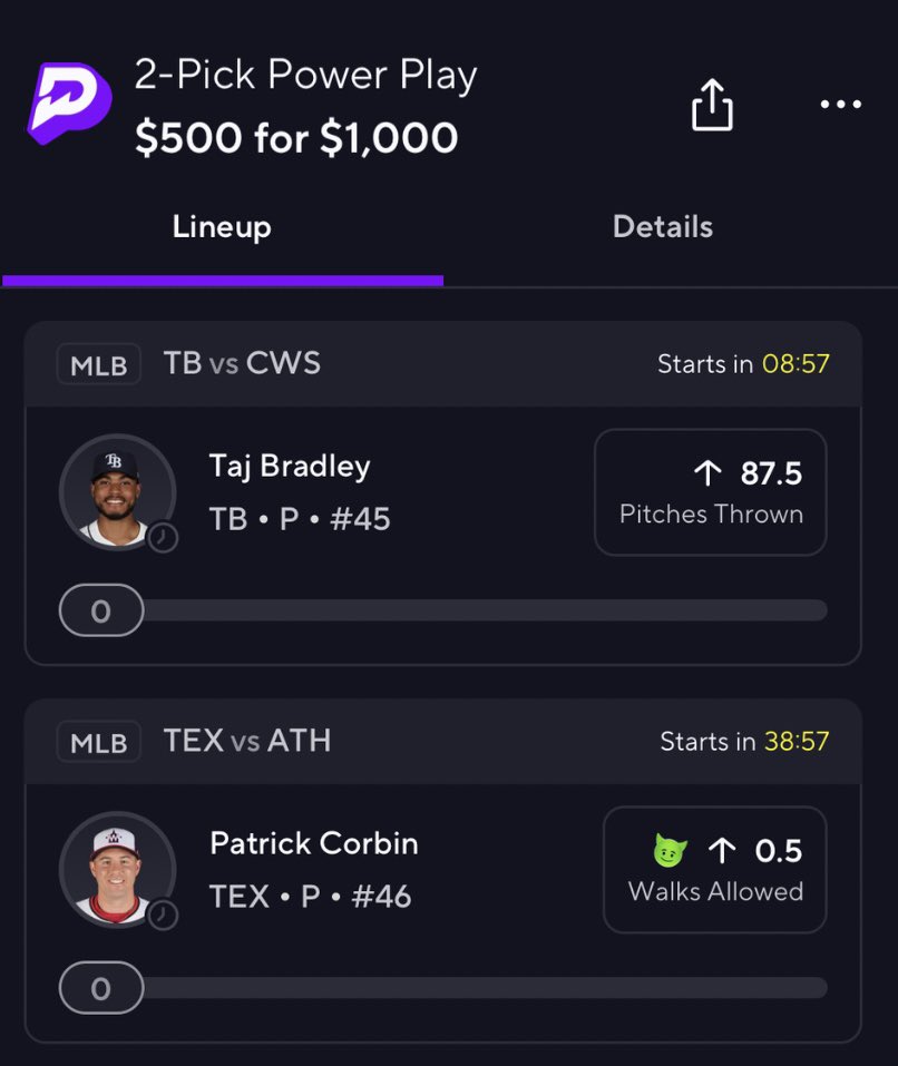 WyzeProps's tweet image. 🌙 Early MLB Lock #3🔒IF this parlay cashes I’ll GIVEAWAY $1,000 to SOMEONE who LIKES/RT’s

MUST Be Following @WyzeBets 

#GamblingX | #PrizePicks