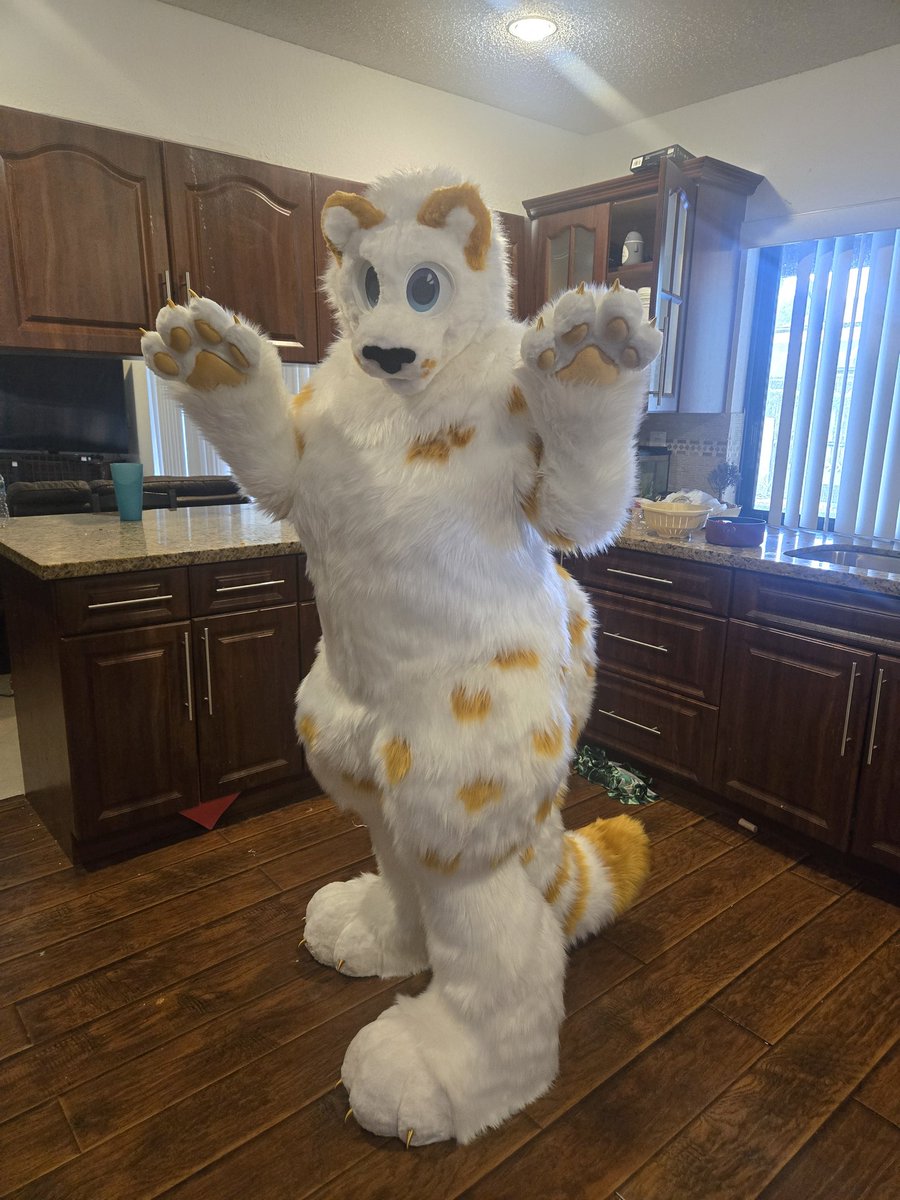 HanamiCreation's tweet photo. Completed full suit for this adorable snow leopard @witch_the_snep! Foam toes by @DvC_Ciara https://t.co/3VZZVzFIJ1