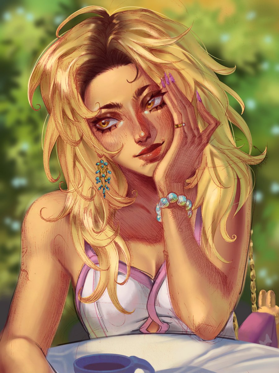 [oc] angel, i wish you were real, you would love matcha latte and labubu