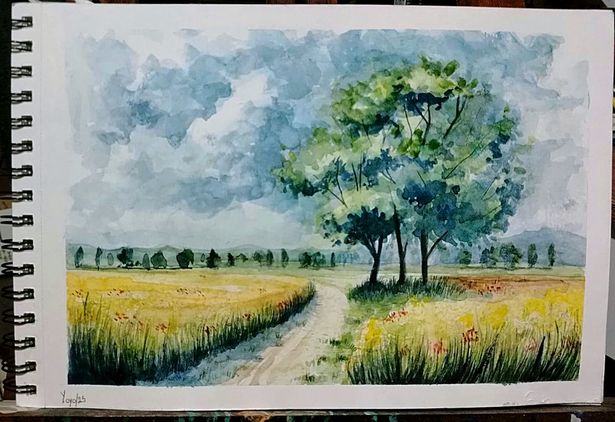 ChilaSantander's tweet photo. Acuarela tradicional paisajista 2025
Realizada con acuarelas Sinoart y papel Fabriano de 300gr.
#acuarelatradicional #artetradicional #watercolor #sinoart #fabrianopaper https://t.co/EDvEdwCfkn
