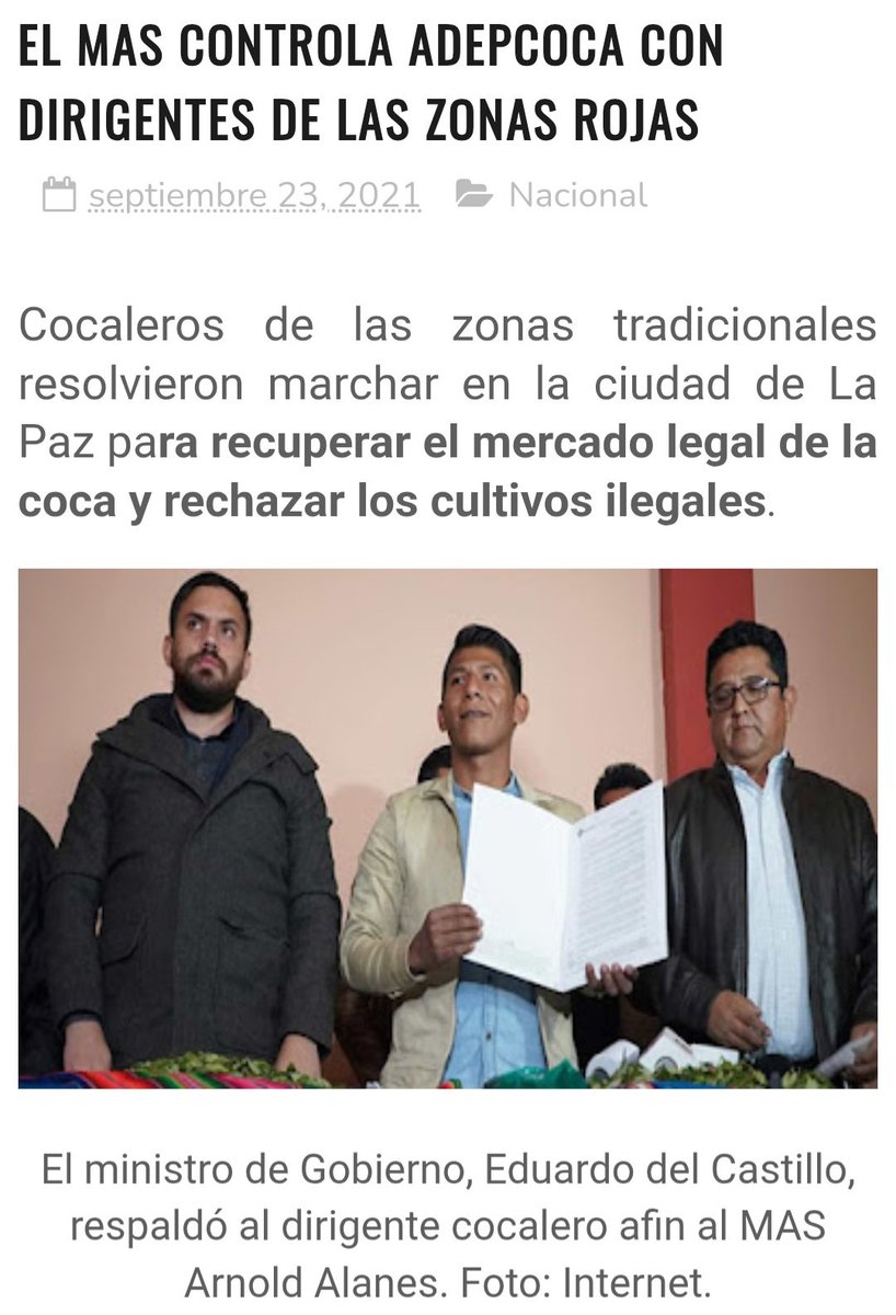 El 2021 hubo enfrentamientos violentos entre campesinos de los Yungas que defendían su mercado legal contra otro grupo liderado por el criminal y profugo Arnold Alanes. Miles de yungueños sufrieron la arremetida de criminales y de la Policía bajo la tutela de Del Castillo
Memoria