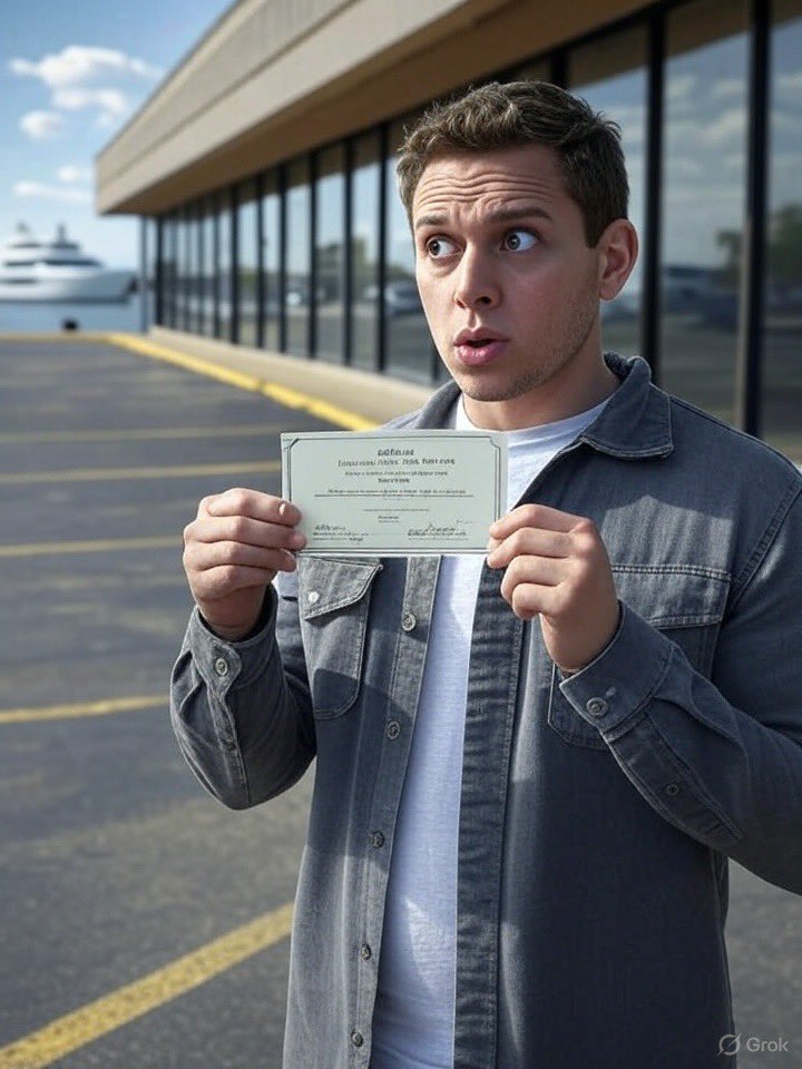 MailboxmoneyRE's tweet photo. Just joined a commercial real estate syndication.

Turns out it’s like a timeshare, but instead of a beach condo, you get 0.0001% of a half-vacant strip mall in Ohio. 

Bonus: the syndicator’s yacht is fully funded. 🛥️💸 

Follow me for more mailbox money tips like these. https://t.co/IcawUu2loo