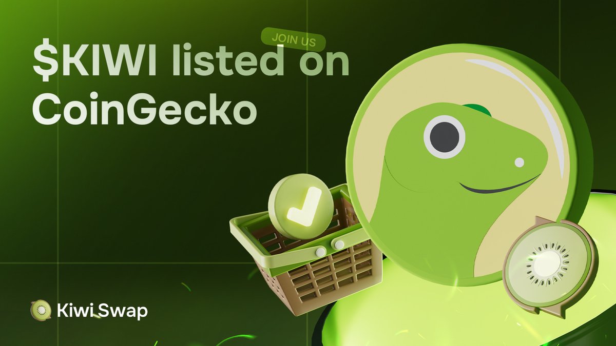 KiwiSwapX's tweet image. $KIWI ➔ Now Listed On @coingecko
coingecko.com/en/coins/kiwi