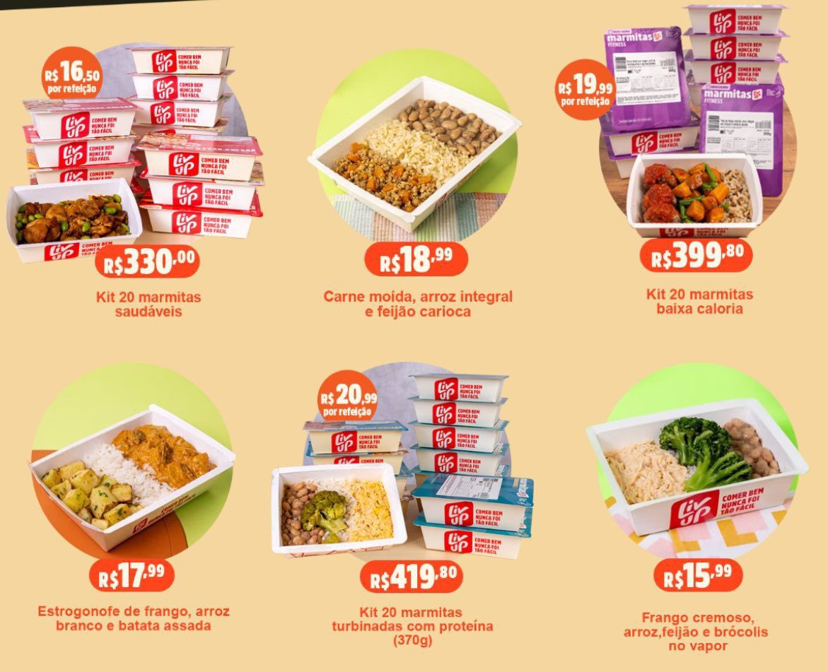 LeviKaique's tweet image. Tá fazendo reeducação alimentar ? Tem dificuldade pra dieta? Bora de LivUp
Marmitas fit congeladas, só descongelar e comer!
Tem kits promocionais e avulso. Aceita seu VALE REFEIÇÃO E ALIMENTAÇÃO
E fica mais barato ainda com o cupom “LEVI”
livup.com.br/?utm_source=in…
•parceria•