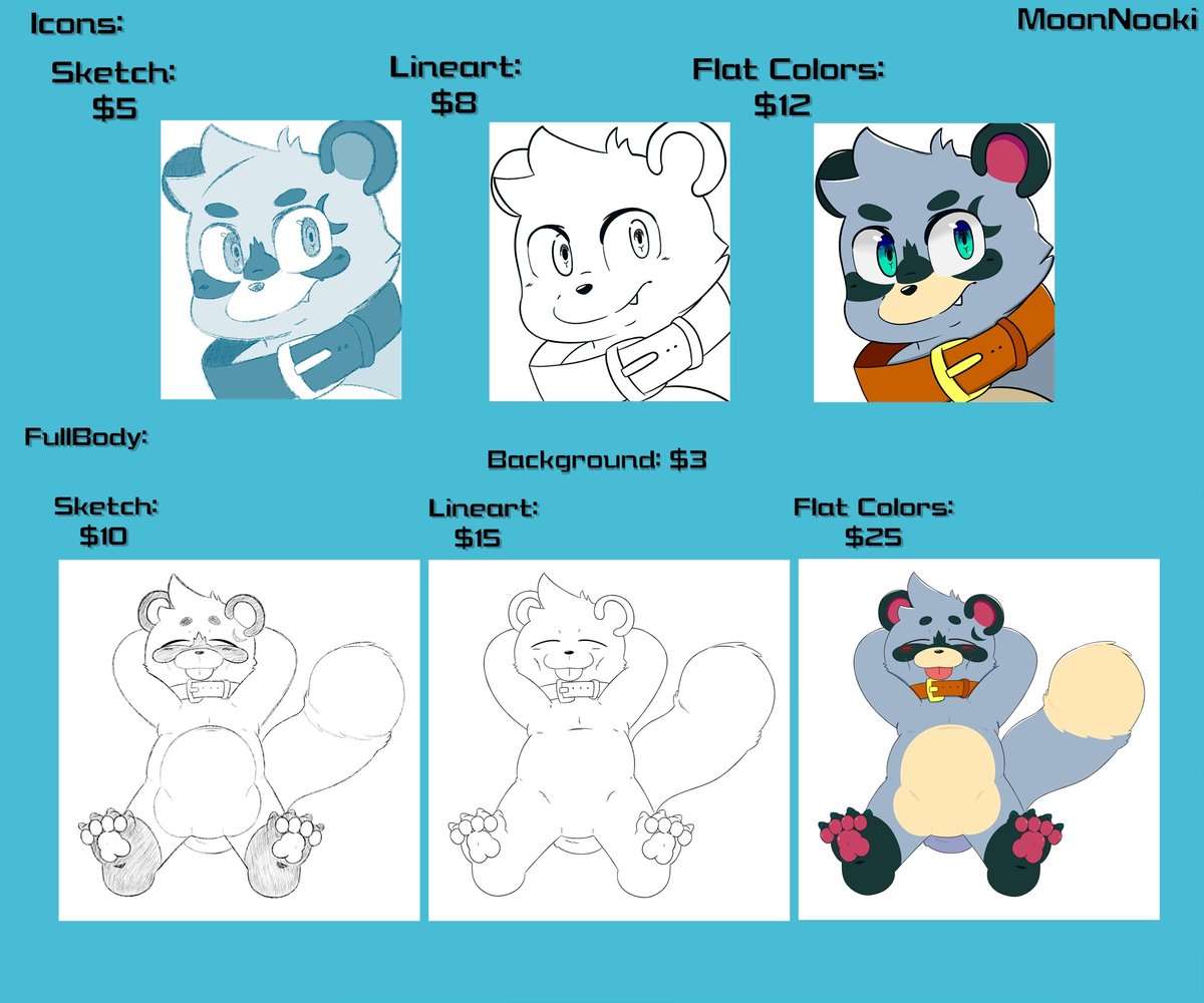 MoonNooki's tweet photo. Opening up for commissions! I'll start with 3 slots, if you're interested, DM me for more information! https://t.co/qPYX12Ibw4
