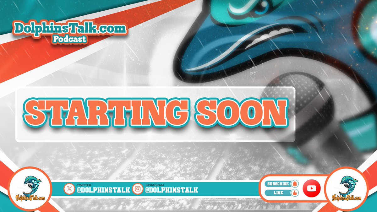 🚨STARTING SOON🚨 Mike and <a href="/ian693/">Big E</a> will be LIVE with a new Episode of the DolphinsTalk Podcast

Join us in the YouTube Channel Here youtube.com/@DolphinsTalk/…