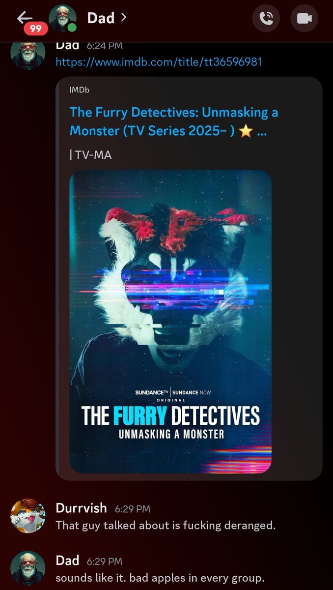 Durrvish_'s tweet image. My dad sent me the furry detective imdb page.
Oh my god man I have to explain kero to him now.