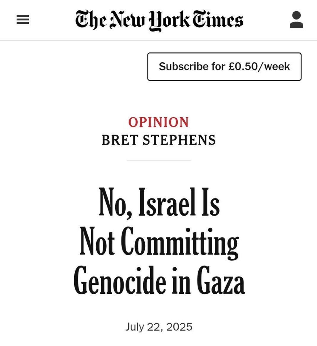 This is the single worst piece of holocaust apologia I've ever seen. I wish history views this fuckhead in the exact light he and the NYT deserve.
