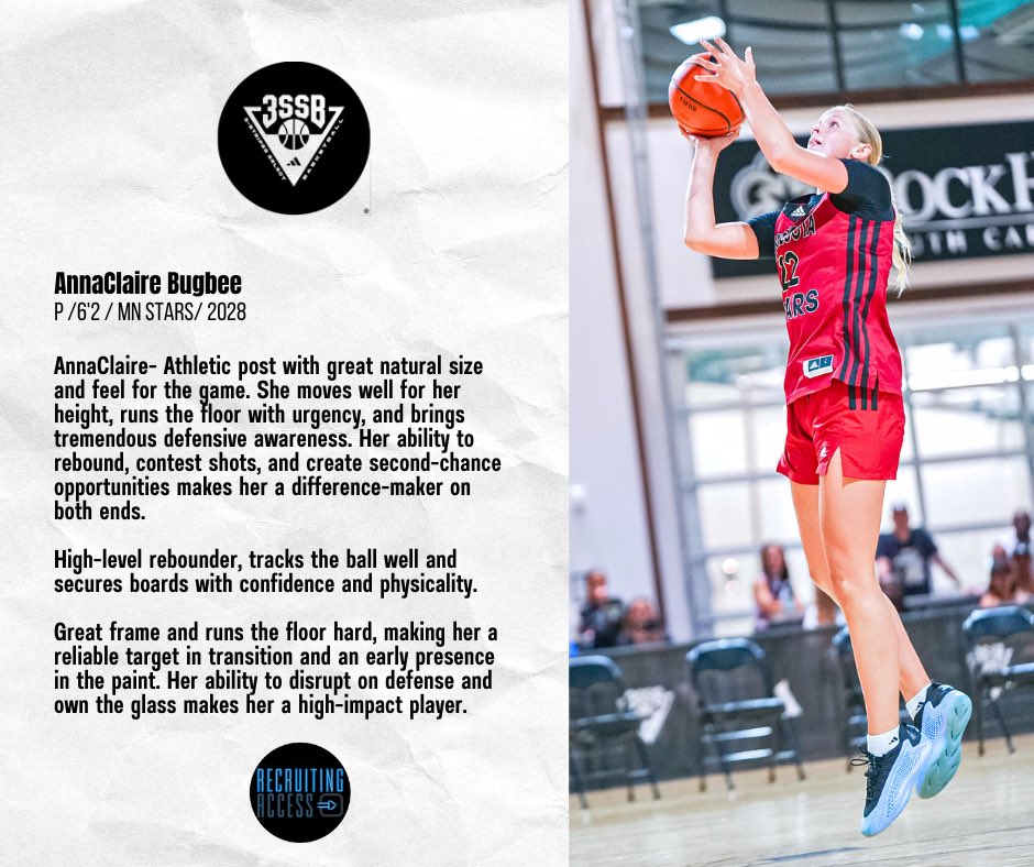 AnnaClaire Bugbee (@annabugbee34) on Twitter photo Thank you <a href="/PassThaBall/">PassThaBall.com</a> for the write up! I grew a lot with the help of Coach <a href="/NiaHollie/">Nia Hollie</a> and enjoyed playing on the circuit! I look forward to finishing up camps and getting back on the court with <a href="/MandanBravesGBB/">Mandan Girls Hoops</a>!
<a href="/MinnesotaStars/">Minnesota Stars AAU</a> <a href="/MNStars_3SSB/">MN Stars 2028 3SSB</a> <a href="/PGHDakotas/">Prep Girls Hoops Dakotas</a> <a href="/CoachBensonND/">Mike Benson</a> Thank you <a href="/PassThaBall/">PassThaBall.com</a> for the write up! I grew a lot with the help of Coach <a href="/NiaHollie/">Nia Hollie</a> and enjoyed playing on the circuit! I look forward to finishing up camps and getting back on the court with <a href="/MandanBravesGBB/">Mandan Girls Hoops</a>!
<a href="/MinnesotaStars/">Minnesota Stars AAU</a> <a href="/MNStars_3SSB/">MN Stars 2028 3SSB</a> <a href="/PGHDakotas/">Prep Girls Hoops Dakotas</a> <a href="/CoachBensonND/">Mike Benson</a>