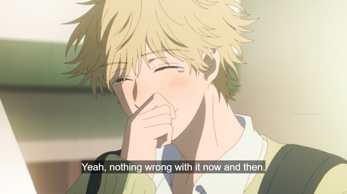 TheseAnimeLines's tweet image. "I haven't made up with someone so dramatically since grade school! Man, this is so funny. I can't stop laughing."
"What's wrong with it every now and then?"
"Yeah, nothing wrong with it now and then."
~ Shima Sousuke & Iwakura Mitsumi || Skip and Loafer
#AniTwt
