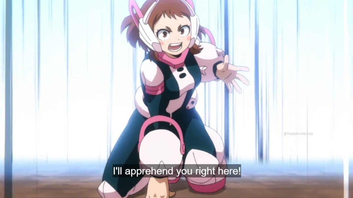 TheseAnimeLines's tweet image. I only want to save as many people as I can! Himiko, if you get in my way... I'll apprehend you right here!
~ Uraraka Ochako || My Hero Academia
#AniTwt