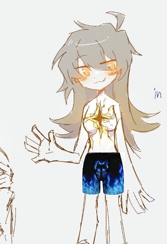 CaitoAyu's tweet image. Stelle wearing Alpha Wolf shorts,
I&apos;m travelling tomorrow so I&apos;m sleepin now, nighty