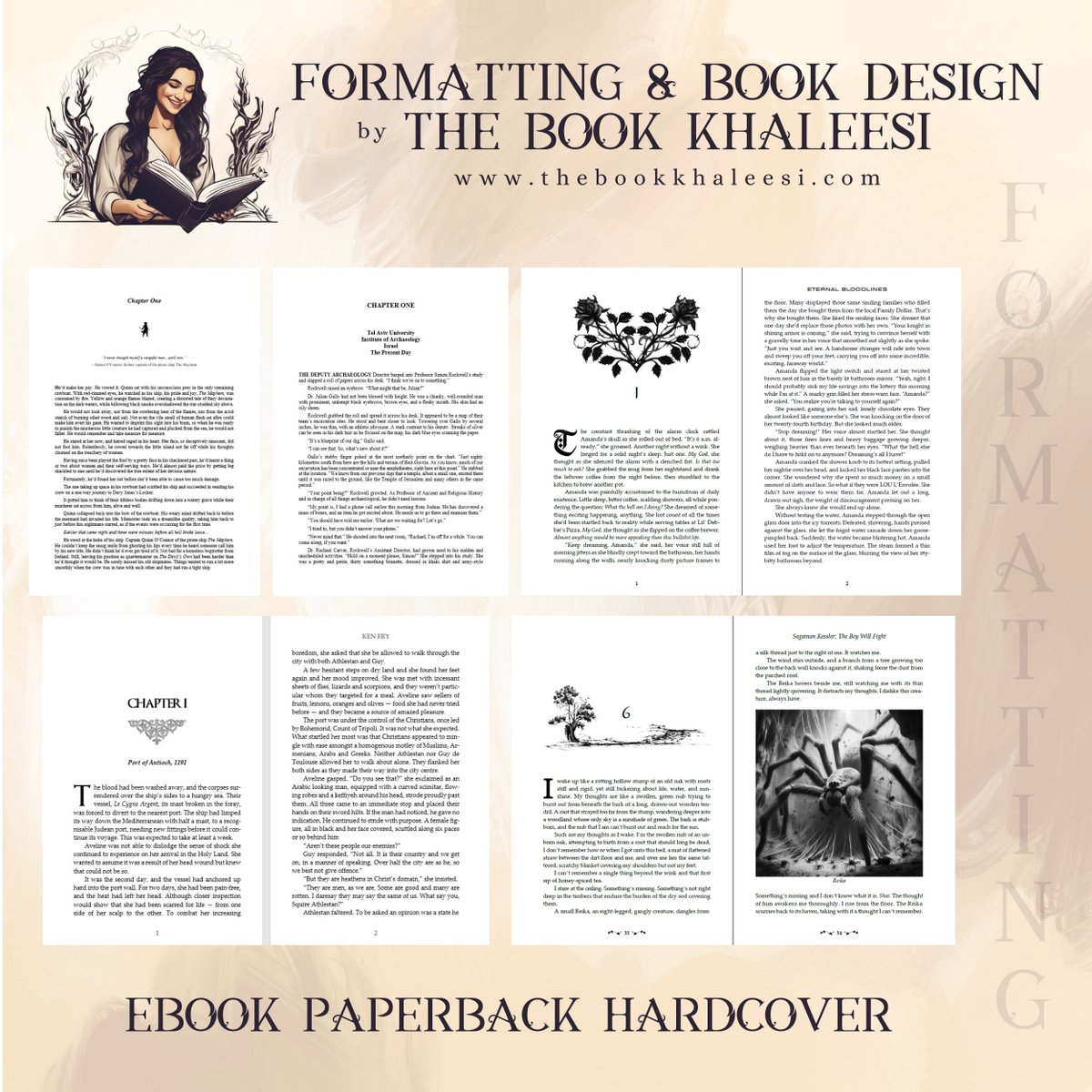 eevalancaster's tweet image. "Eeva and her team are great to work with, very patient with all of my questions. My books now have that professional look and I can't speak highly enough of The Book Khaleesi." ~Sherrie Lowe
Let us format your book for a great reading experience. 👍
thebookkhaleesi.com/2016/08/format…