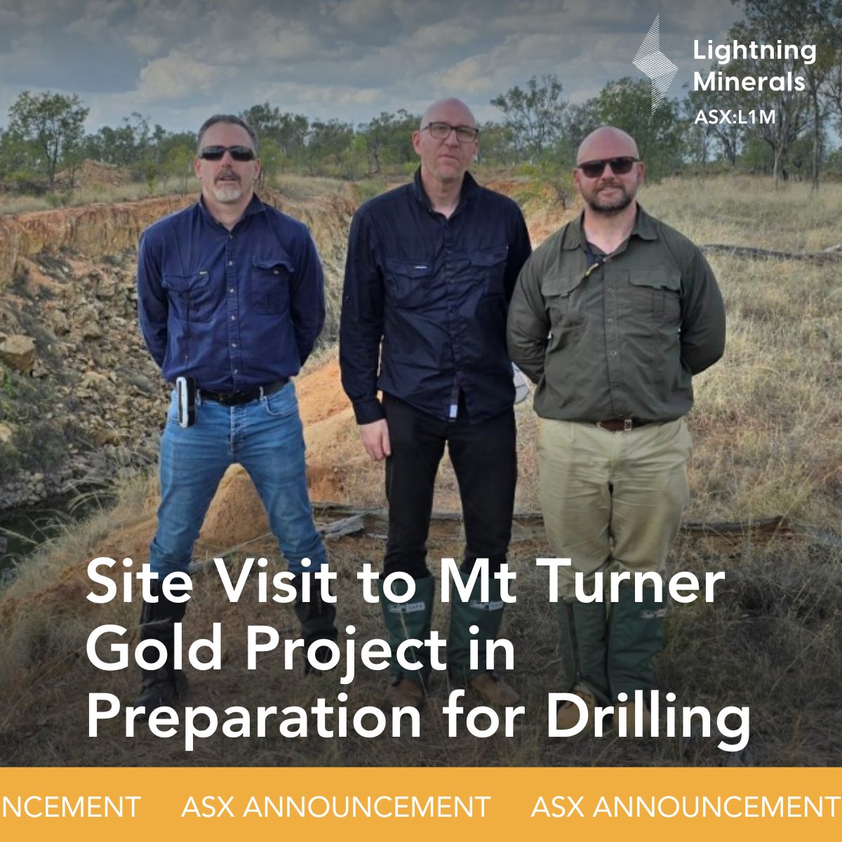 Lightning_L1M's tweet image. #L1M Managing Director Alex Biggs, Exploration Manager Matthew Watson, and Lotus Minerals’ Exploration Manager Cerith Frame attended a recent site visit, aimed at gaining further understanding of the significant gold potential that the Mt Turner Gold and Copper Projects…