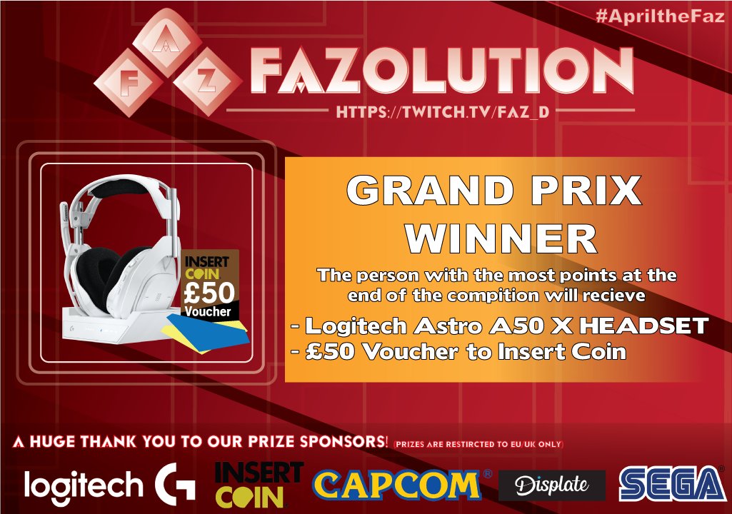 HAPPY FAZ MONTH / #freepalestine ๐ต๐ธ ๐ฑ๐ง (@the_faz_d) on Twitter photo The #Fazolution ends on friday and we're taking it to the #MarioKartWorld stage at the #FridayNightFazClub!
Thank you <a href="/LogitechGUK/">Logitech G UK</a> <a href="/InsertCoinTees/">Insert Coin</a> for supporting the series by providing prizes for the winner!
Sign up: discord.gg/s3HBmgy3
Stream: twitch.tv/faz_d The #Fazolution ends on friday and we're taking it to the #MarioKartWorld stage at the #FridayNightFazClub!
Thank you <a href="/LogitechGUK/">Logitech G UK</a> <a href="/InsertCoinTees/">Insert Coin</a> for supporting the series by providing prizes for the winner!
Sign up: discord.gg/s3HBmgy3
Stream: twitch.tv/faz_d