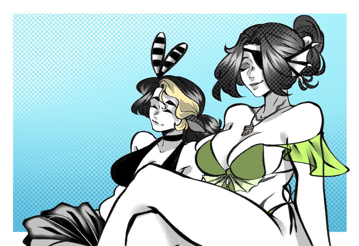 A HUUUUGE!!!
AMAZING!!
ADORABLE art piece of me and my <a href="/Ink_MoonArts/">Inky 🗑️🦨 -🄿🄾🅂🅂🄾🄼 🄸🄽 🄱🄸🄾</a>  Pinky Pooh Bear Stinky Baybee~

Us girlies at the beach being slay before the craziness of my birthday starts in 2 weeks....

2 WEEKS!!!!

Oh fuk, I got lots to do still!!! #mukyart