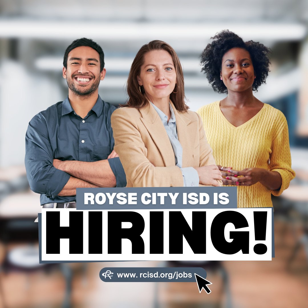 Now Hiring: Secondary ELA Curriculum Coordinator! 
RCISD seeks a passionate leader to design curriculum, support teachers, &amp; champion equity. Join our team! 

Apply: rcisd.org/jobs
Location: RCISD Admin Office

 #RoyseCityISD #NowHiring #SecondaryELA