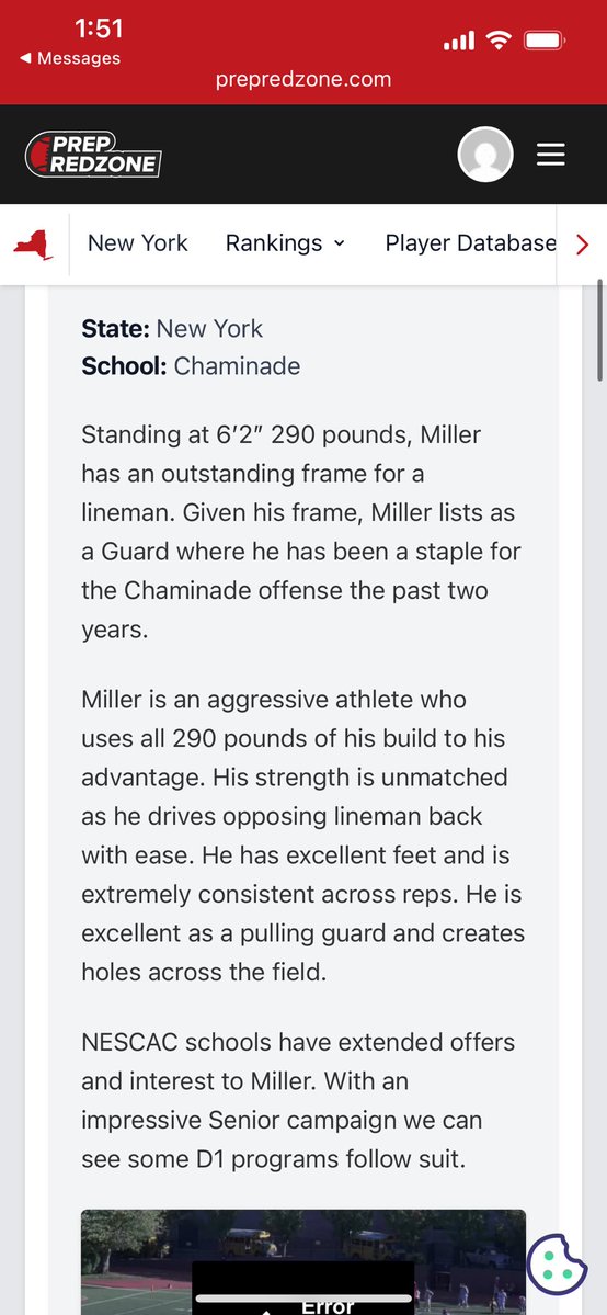 Declan Miller | '26 | #72 | OL | Chaminade HS (NY) (@declanfmiller) on Twitter photo Thank you <a href="/PrepRedzoneNY/">Prep Redzone New York</a> for the write up! Cannot wait for this upcoming season!
<a href="/coache57/">Tom Elder</a> <a href="/CoachClaro/">Tom Claro</a> <a href="/DolceGatad2733/">Coach Dolce</a> <a href="/Chaminade_FB/">Chaminade Flyers Football</a> <a href="/GoldenUkonu/">Golden Ukonu Linemen Academy</a> Thank you <a href="/PrepRedzoneNY/">Prep Redzone New York</a> for the write up! Cannot wait for this upcoming season!
<a href="/coache57/">Tom Elder</a> <a href="/CoachClaro/">Tom Claro</a> <a href="/DolceGatad2733/">Coach Dolce</a> <a href="/Chaminade_FB/">Chaminade Flyers Football</a> <a href="/GoldenUkonu/">Golden Ukonu Linemen Academy</a>