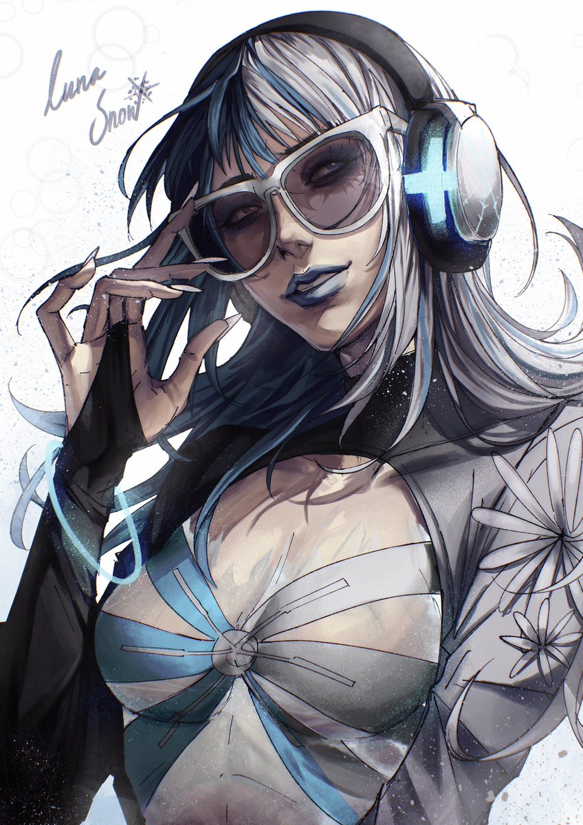 dr4k0ns's tweet image. luna snow more like more like luna uh luna woahh,,
