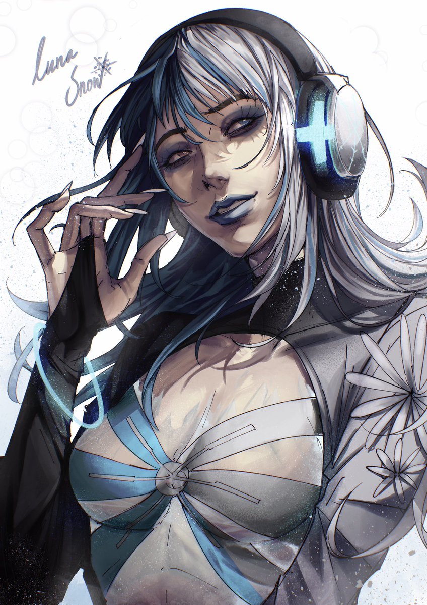 dr4k0ns's tweet image. she be luna on my snow till i marvel