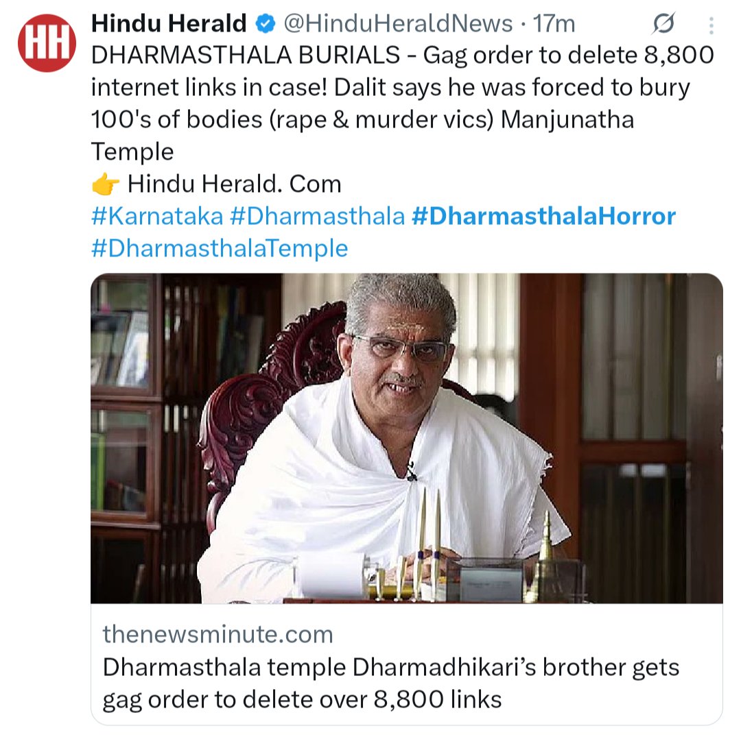 YourCoolDady's tweet image. 500 dead bodies of girls who were raped and killed inside Hindu Temple. And court doesn't want the nation to know.
Hindutva should be stopped at all costs.
#DharmasthalaHorror
