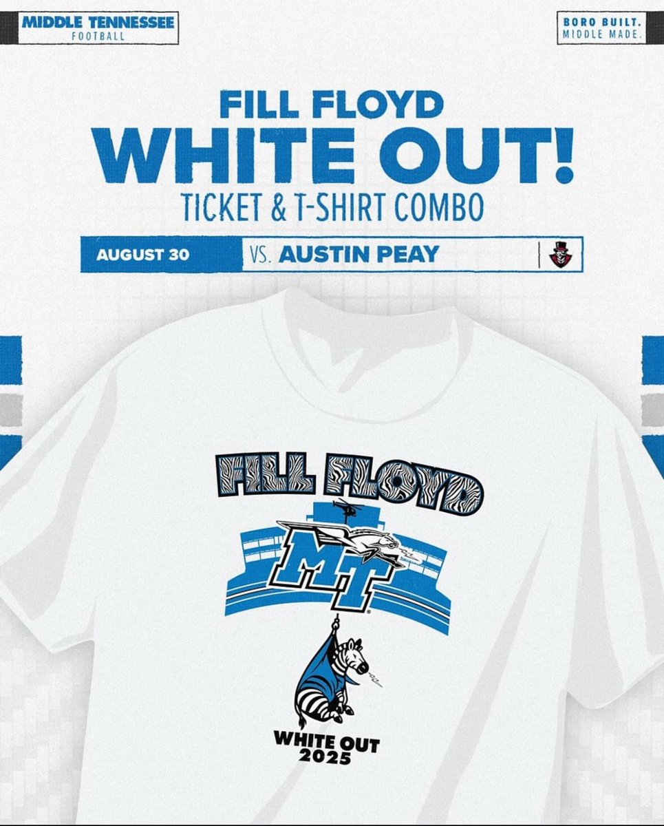 devanmc_'s tweet image. Blue Raider Nation! ⚡️
Scan the QR code and help us FILL FLOYD!
Get exclusive Austin Pray tickets now! 🎟️🔥
Let’s pack the stands and rep MTSU!