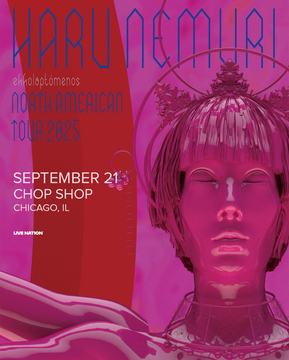 🔥Chicago, IL🔥 Are We Ready?  
HARU NEMURI ekkolaptómenos Tour 2025 at Chop Shop Chicago <a href="/ChopShopChi/">Chop Shop</a>.

SEPTEMBER 21, 2025 (SUN)🎟️
dice.fm/event/mxqq8v-h…
(VIP also available)  

#HARUNEMURI #ekkolaptomenos #jpopconcert #artpop #punkrock #experimentalpop <a href="/haru_nemuri/">春ねむり HARU NEMURI (She/Her)</a>