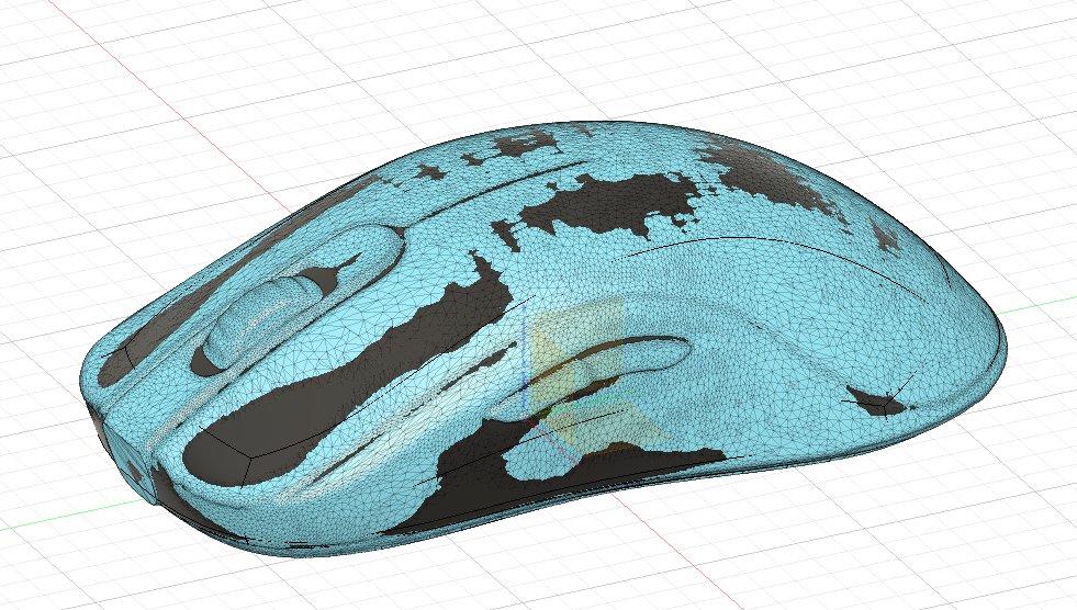 tokiryo's tweet image. stl → nomadsculptで凹凸消し → quadremesher(nomadsculpt)でobjに → fusionで取り込んでフォームにして微調整
15分くらいでできる 結構精度良いんじゃないか