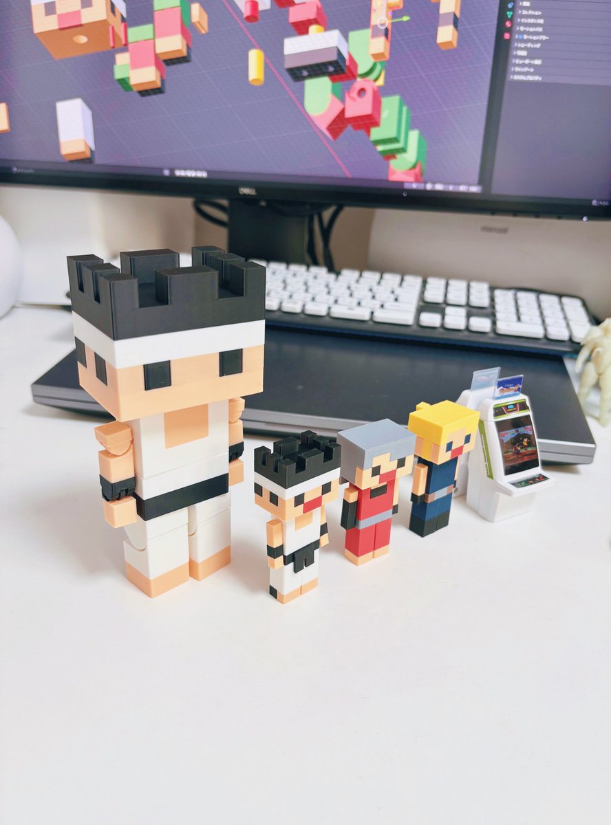 試作品ドットフィギュア

関節をいちから設計して作りました！これで裡門や鉄山靠も出来ますゾ！

、、ただ、デカすぎる💦💦

今の技術じゃこれ以上小さく作れないしまだまだ改良も必要。でも、これはこれで楽しい〜😋✨
#DotFigure #VF8bit