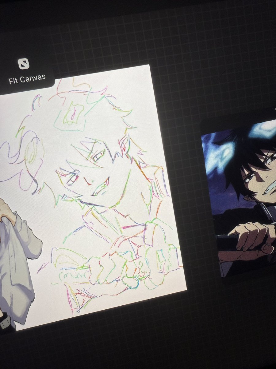 qquinary's tweet image. silly sketch #BlueExorcist #digitalart #artmoots