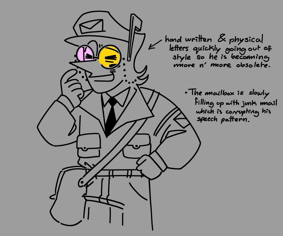 scarily_lacking's tweet image. Swapping Tenna and Spamton’s “age” :)
Tenna is a modern flat screen TV and Spamton is now a plain old mailbox/mailman. Don’t know if this makes sense in-universe but it’s a fun idea.
#deltarune #spamton
