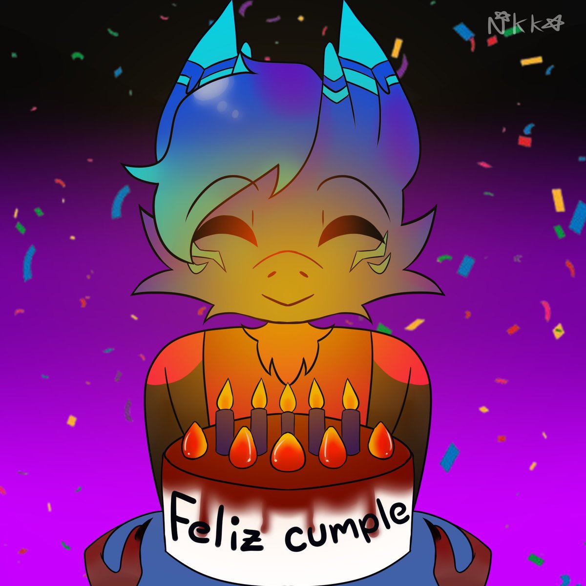 Feliz cumpleaños mi niñoooo <a href="/plasmbite/">Plasmbite | VTuber ES 🐉</a>  (minimo este dibujo si lo di el dia exacto)
