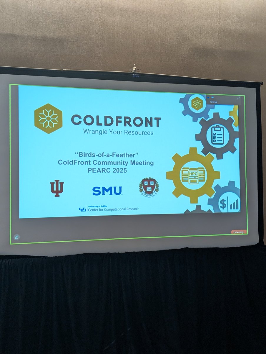 The ColdFront birds-of-a-feather session at #PEARC25 was amazing! Lots of great feedback from the community. Thanks to all who attended!  Check out our new website coldfront.dev
