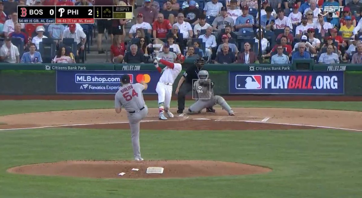 realcamstuart's tweet image. Imagine throwing this pitch to Bryce freaking Harper and calling yourself a major leaguer