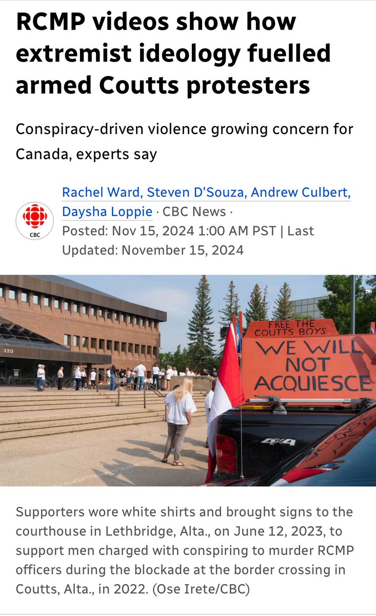 peepeeLEpuke's tweet image. The thumpers want to control Canada via the cons using @PierrePoilievre
The Christian nationalists are nuts & the people better start paying attention
Look up the history and plan of the jailed coutts terrorists.
These lunatics are beyond insane
cbc.ca/news/fifthesta…