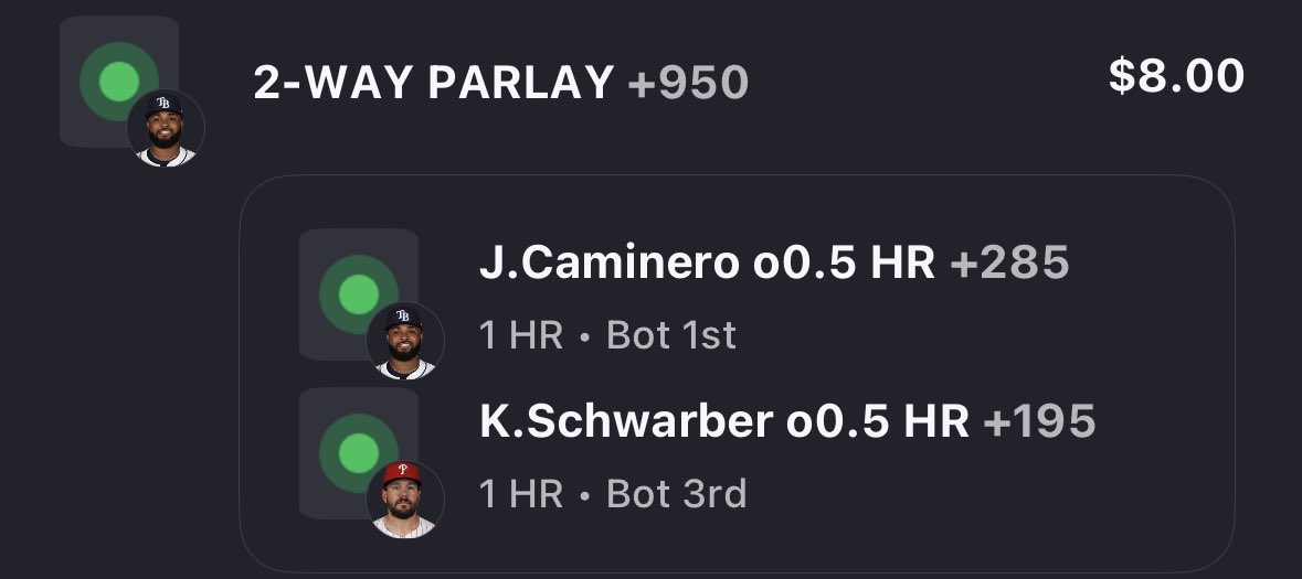 Welp, that was easy. Thanks <a href="/monsterdotbet/">Monster Bet</a> 

Sweat free +950 HR lay.