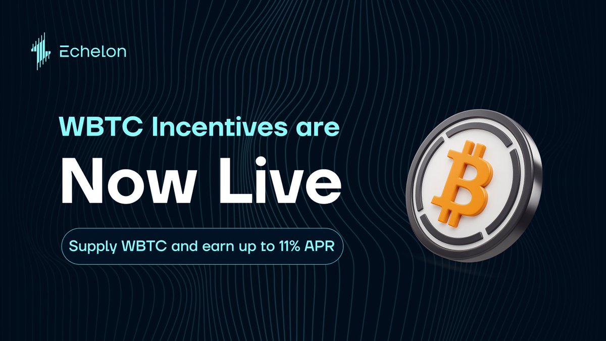 EchelonMarket's tweet image. WBTC incentives are now live on Echelon ⚡️
WBTC deposits are now earning ~11% APR. With 70% LTV and seamless access to stablecoin strategies, it’s one of the most capital-efficient ways to put BTC to work on-chain.
Aptos is for BTCfi.