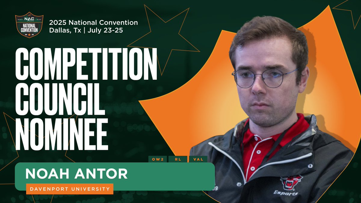 I’ve been nominated for <a href="/NACEsports/">NACE</a> competition council! Consider me for your vote this week at the convention!