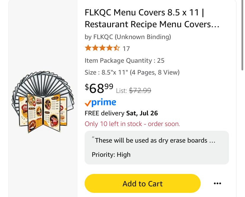 MsSinKC's tweet image. ✨💖Only 8 items left!!! 💖✨
I’m a 5th grade teacher in #KansasCity, MO. My big item that I’d love to have may seem a bit strange: menu covers. These would be used as dry erase pockets in math, & would be a great resource for students! #clearthelist
amazon.com/hz/wishlist/ls…