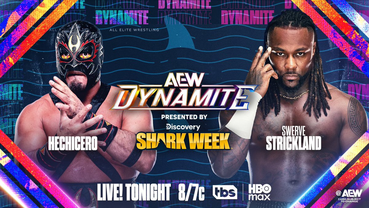 MyWorldPod's tweet image. TONIGHT at 8/7c on @TBSNetwork & @SportsonMax!
#AEWDynamite is LIVE and presented by @SharkWeek! 🦈
@RealJeffJarrett @karenjarrett @AEW