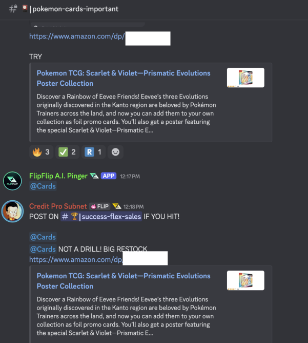 FlipFlip's tweet image. This FAT Prismatic Poster Collection restock flew under the radar for most—but we caught it.
WE SURE DID.
Manual and bots both ate up the stock. We posted the strategy and a lot of our members cooked.
Over $10k checkouts total! You know what to do. Hit my bio link.