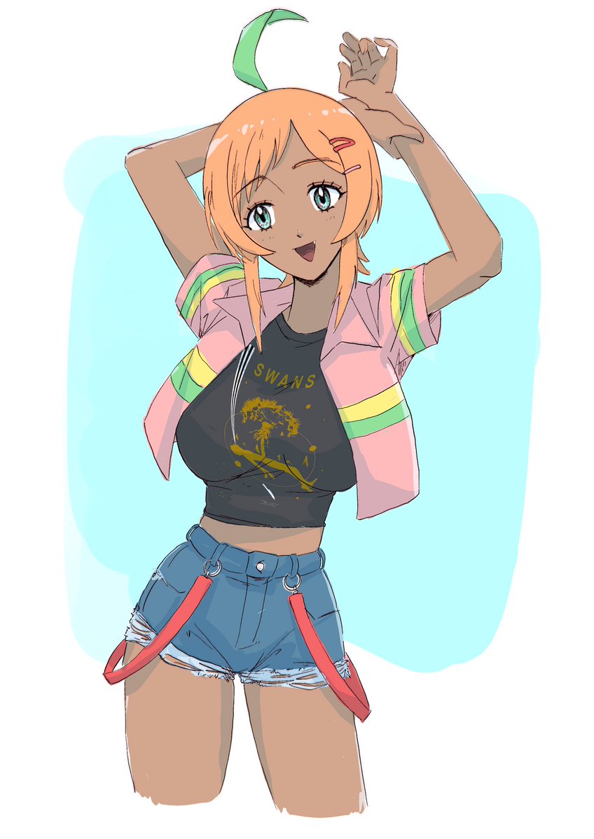 frankace_art's tweet image. Mikan summer time fit rockin’ one of my favorite bands, Swans