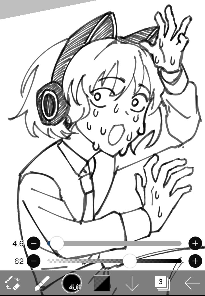 NotGramsLmao's tweet image. Momoki (Momoi) doodle