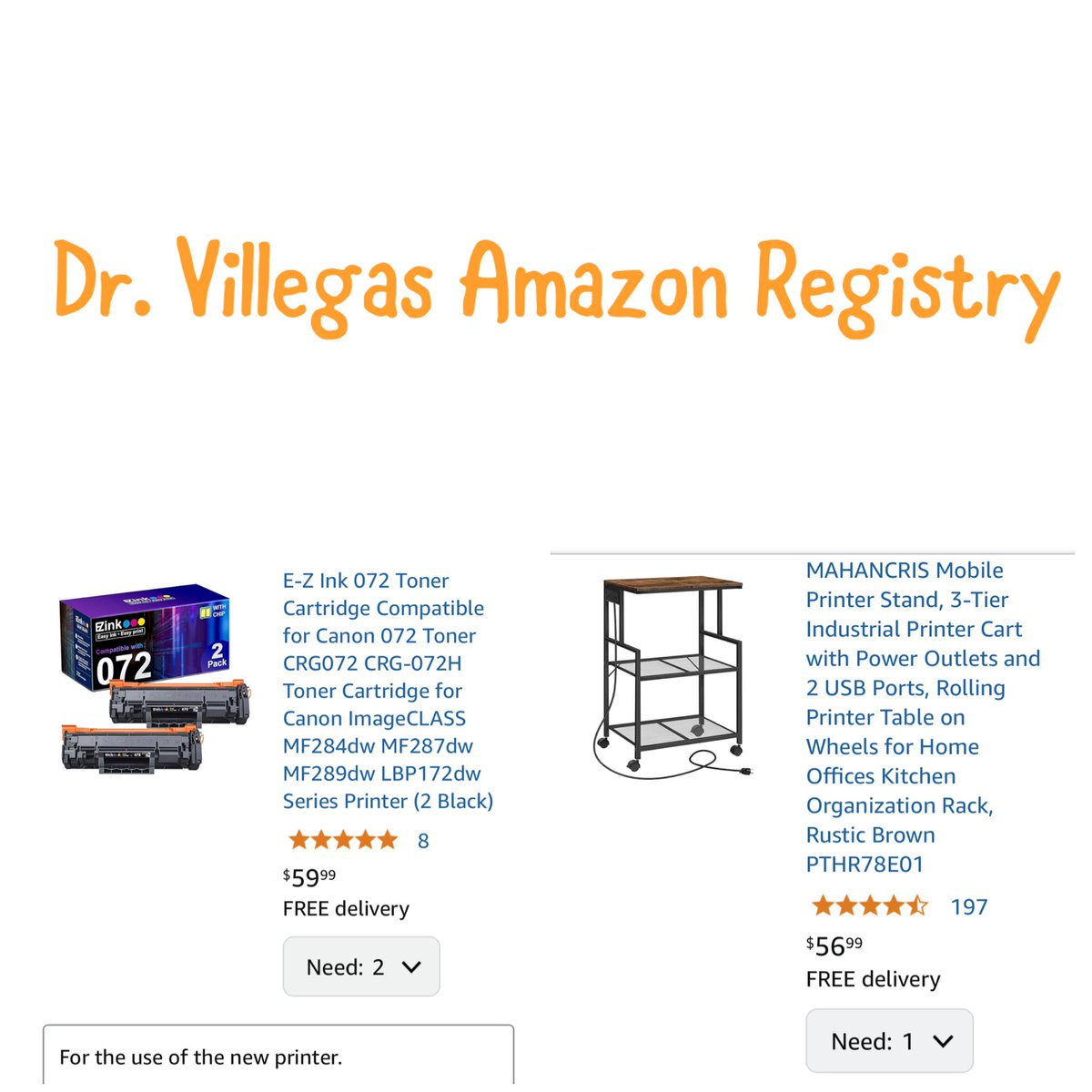 Can you help my Special Education classroom? After last week classroom vandalism, I made a Registry that helps me recover what it was damaged and a cart to protect the printers. 

Can you contribute? 🧚🥷

Registry 👉 amazon.com/wedding/share/…

#BetterTogether #clearthelist <a href="/amazon/">Amazon</a>