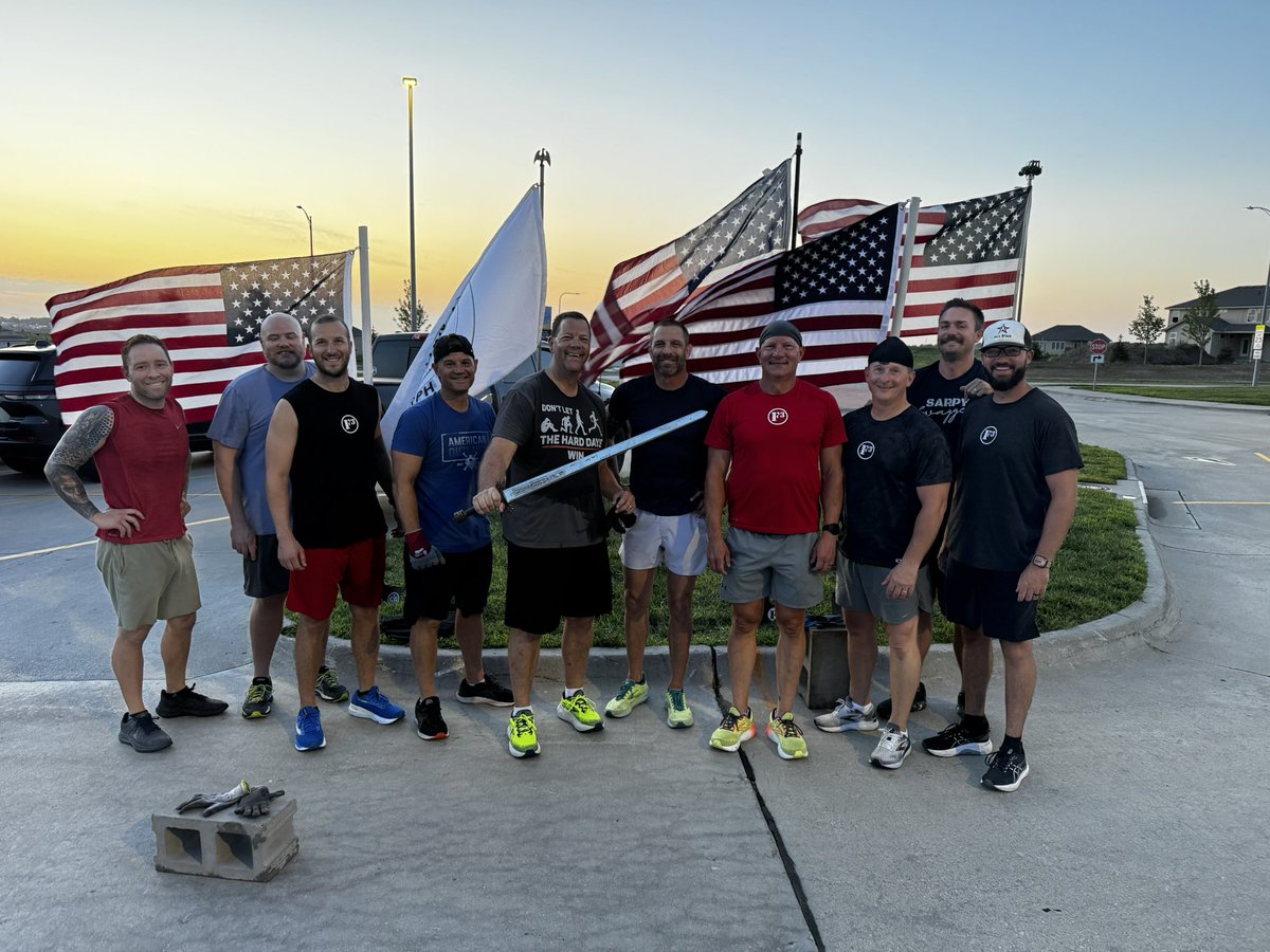 The Gods of Mt O approved of the “Ouch” blockees to a Zeus favorite, Thunderstruck. 

House Arrest brought his swagger! He was awarded the Hercules 🗡️ for leading us today, &amp; every day. Thank you for your COT. You are a true HIM, <a href="/F3Omaha/">F3Omaha</a> is lucky to have you!

Up Next - BAPTIZE
