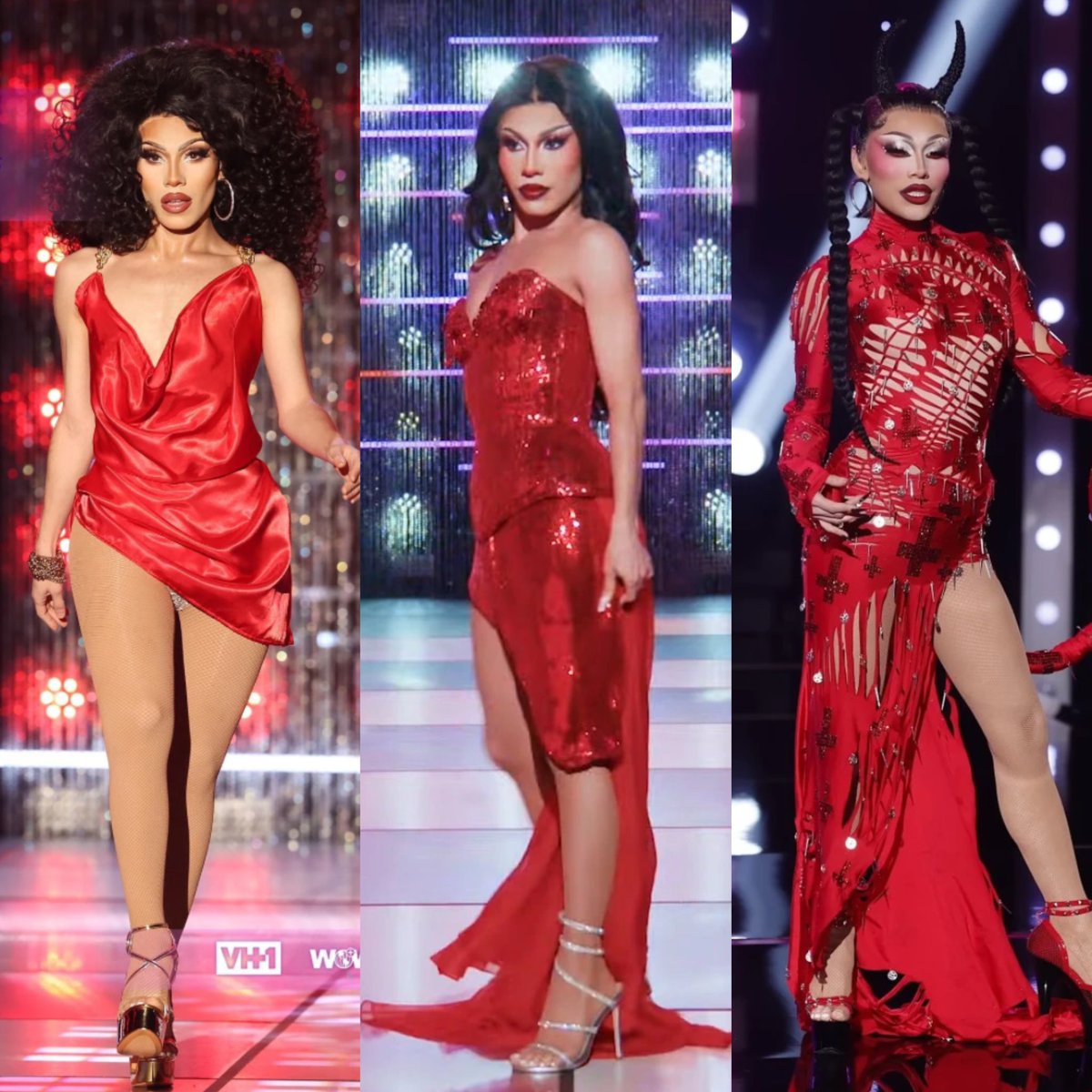untchapurneur's tweet image. her glowup in red needs to be studied #DragRace