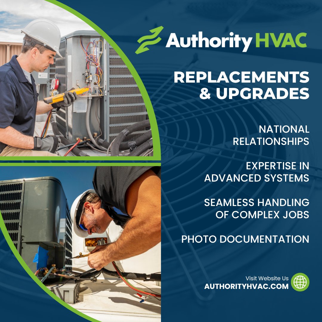 authority_hvac's tweet image. When it’s time for an HVAC replacement or upgrade, Authority HVAC delivers the right solution—balancing cost, efficiency, and long-term performance.

#HVACSolutions #CommercialHVAC #FacilityManagement