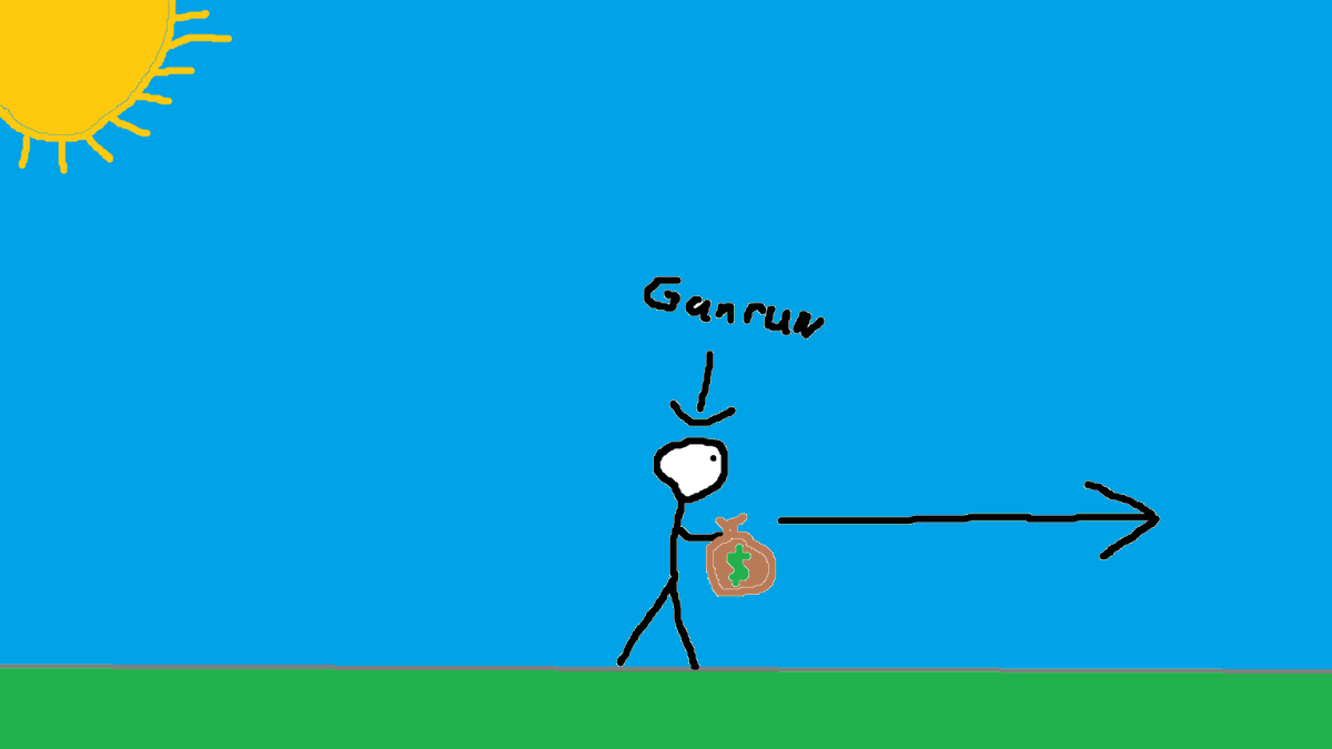 DarthLarzz's tweet image. Since we haven't heard a single thing from Vshojo's ceo gunrun, here's a crudely drawn recreation of what I'm guessing he has done 🤣 #Gunrun #VshojoWhereAreThe500k