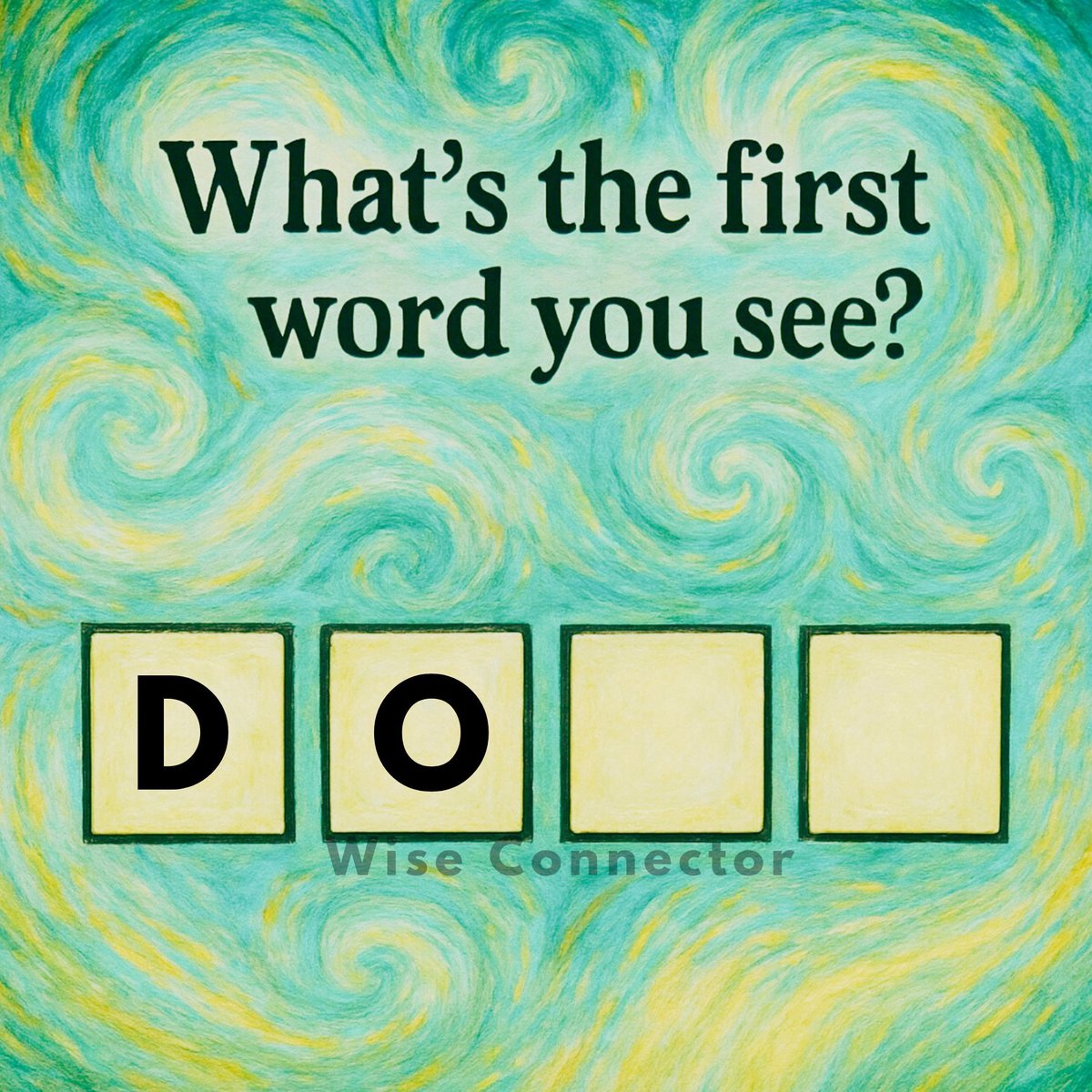 wiseconnector's tweet image. What's the FIRST word that comes to mind